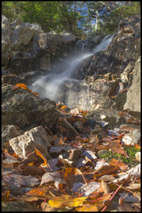 The BLT Trail Waterfall in Timberlea, Nova Scotia