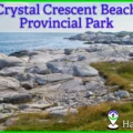 Panoramic view of the rugged granite coastline and coastal hiking trails at Crystal Crescent Beach Provincial Park in Halifax, Nova Scotia, featuring a person and a dog standing on large rocks overlooking the blue Atlantic Ocean.