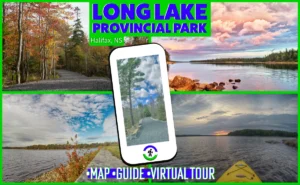Hiking path on the Lakeview Trail at Long Lake Provincial Park in Halifax