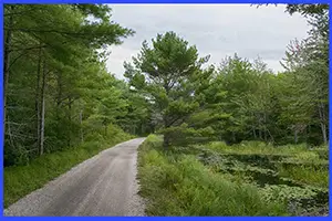 Dynamite Rail Trail in Mahone Bay, Nova Scotia