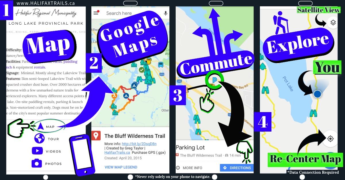 How to use my trail maps